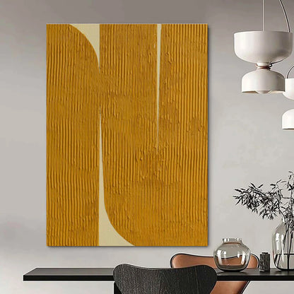 Yellow - White Textured Abstract Art for Modern Office & Art Gallery DLZ1251