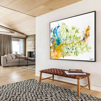 Butterfly and Floral Watercolor Art for Light - Filled Sunroom DLZ2921