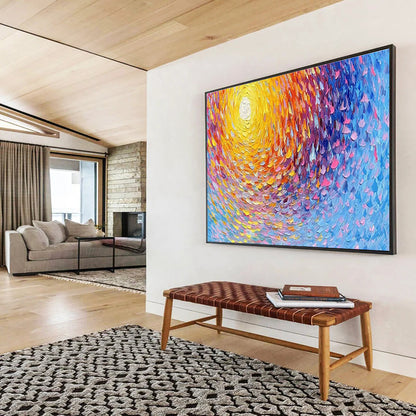Colorful Swirl Abstract Art for Modern Art Gallery Rotunda Displays DLZ3265