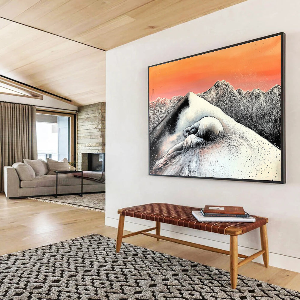 Thought - Provoking Mountain Art for Modern Gallery & Wellness Center SC569