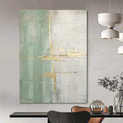 Gold - Green Abstract Art for Elegant Hotel Lobby & Art - Focused Home Office DLZ1940