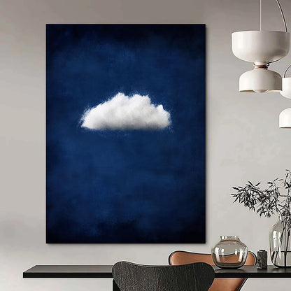 Single White Cloud on Blue 2 Art for Coastal Café & Modern Beach House STSC1404