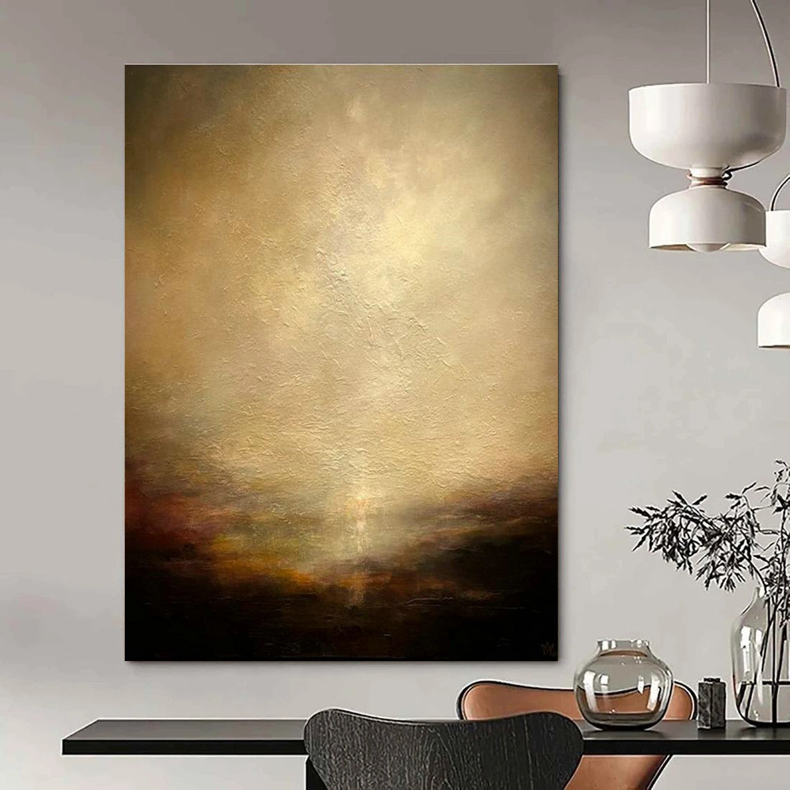 Warm Hazy Art for Cozy Library & Vintage - Inspired Lounge DLZ2234