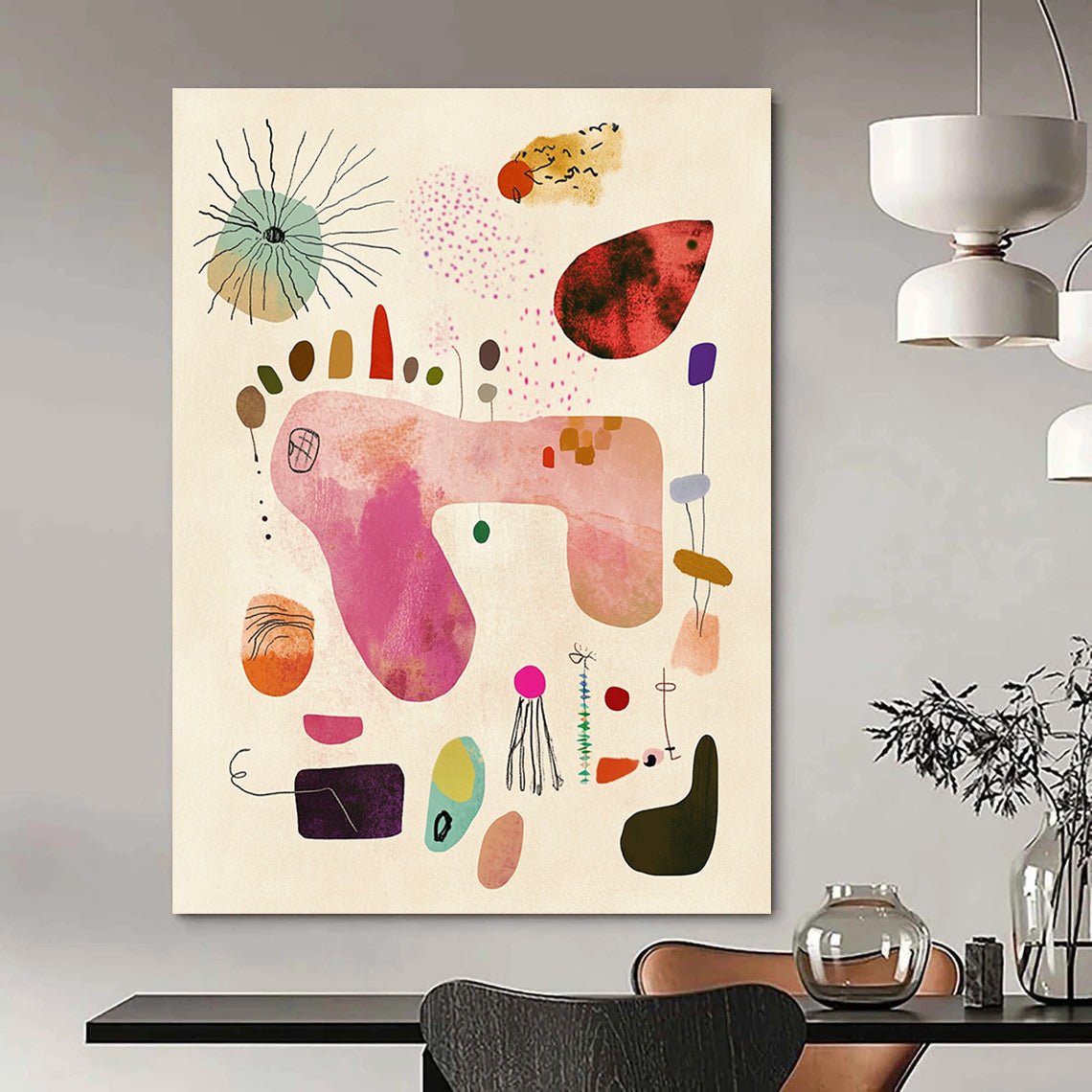 Abstract Nature Forms for Serene Yoga Studio & Nature - Inspired Bedroom STSC1236