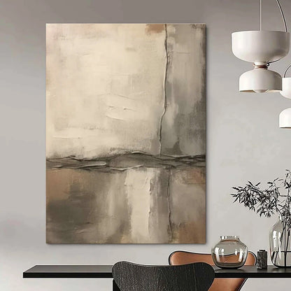 Gray - White Textured Abstract for Contemporary Home Library & Minimalist Art Showroom DLZ1585