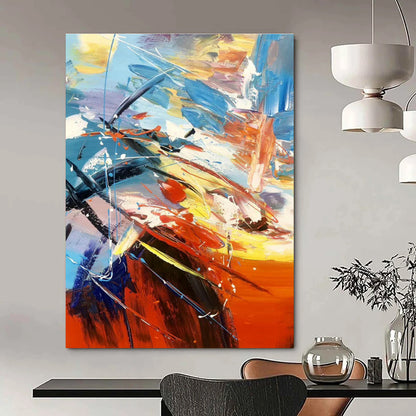 Colorful Splash Abstract Art for Living Room & Art Studio DLZ0496