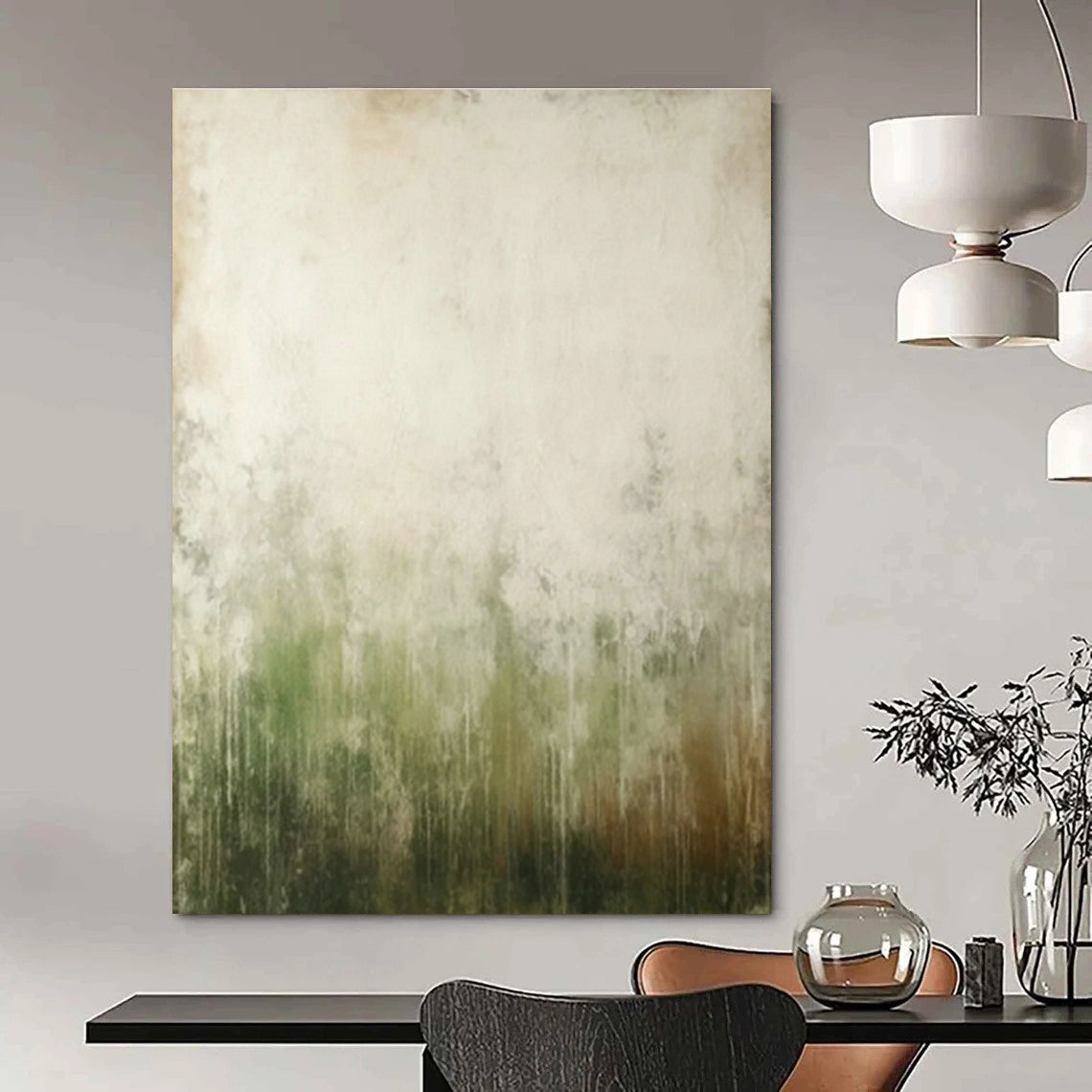 Green - Gradient Abstract Art for Yoga Studio & Forest Retreat Cabin DLZ0847