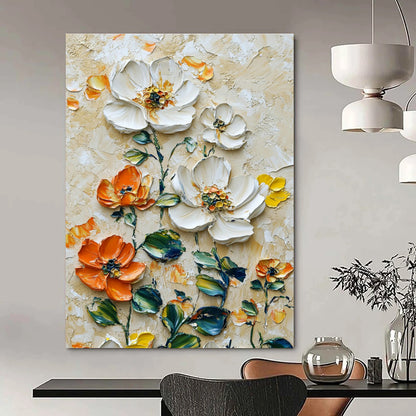 3D Floral Relief Art for Charming Garden Room & High - End Florist Shop DLZ0732