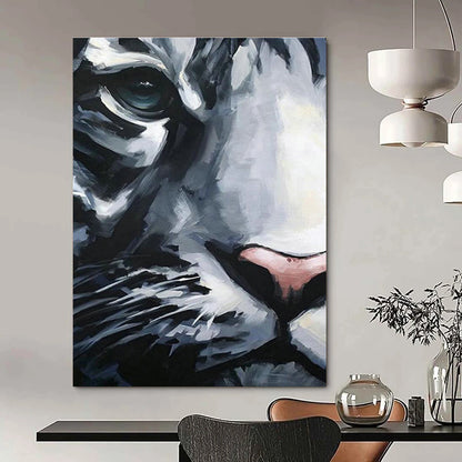 Close - up Tiger Face Art for Wildlife - Themed Library & Bold Home Office DLZ2154