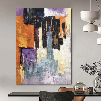 Color - Block Geometric Abstract Art for Bold Living Room & Trendy Retail Store DLZ1312
