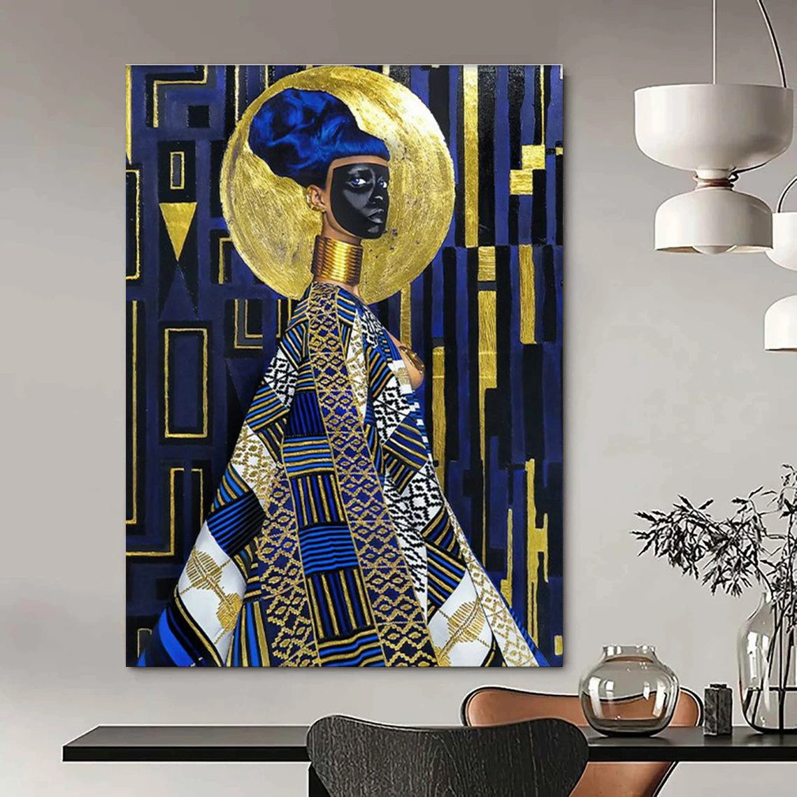 African - Inspired Figure Art for Cultural Center & Ethnic - Style Boutique DLZ2324