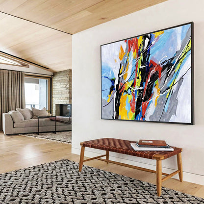 Colorful Line Abstract Art for Art Gallery Entrances DLZ2549