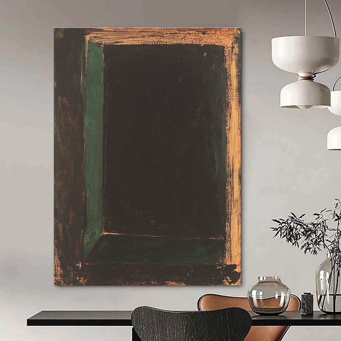 Dark Abstract Frame for Industrial - Style Loft & Art Studio Corridor STSC864