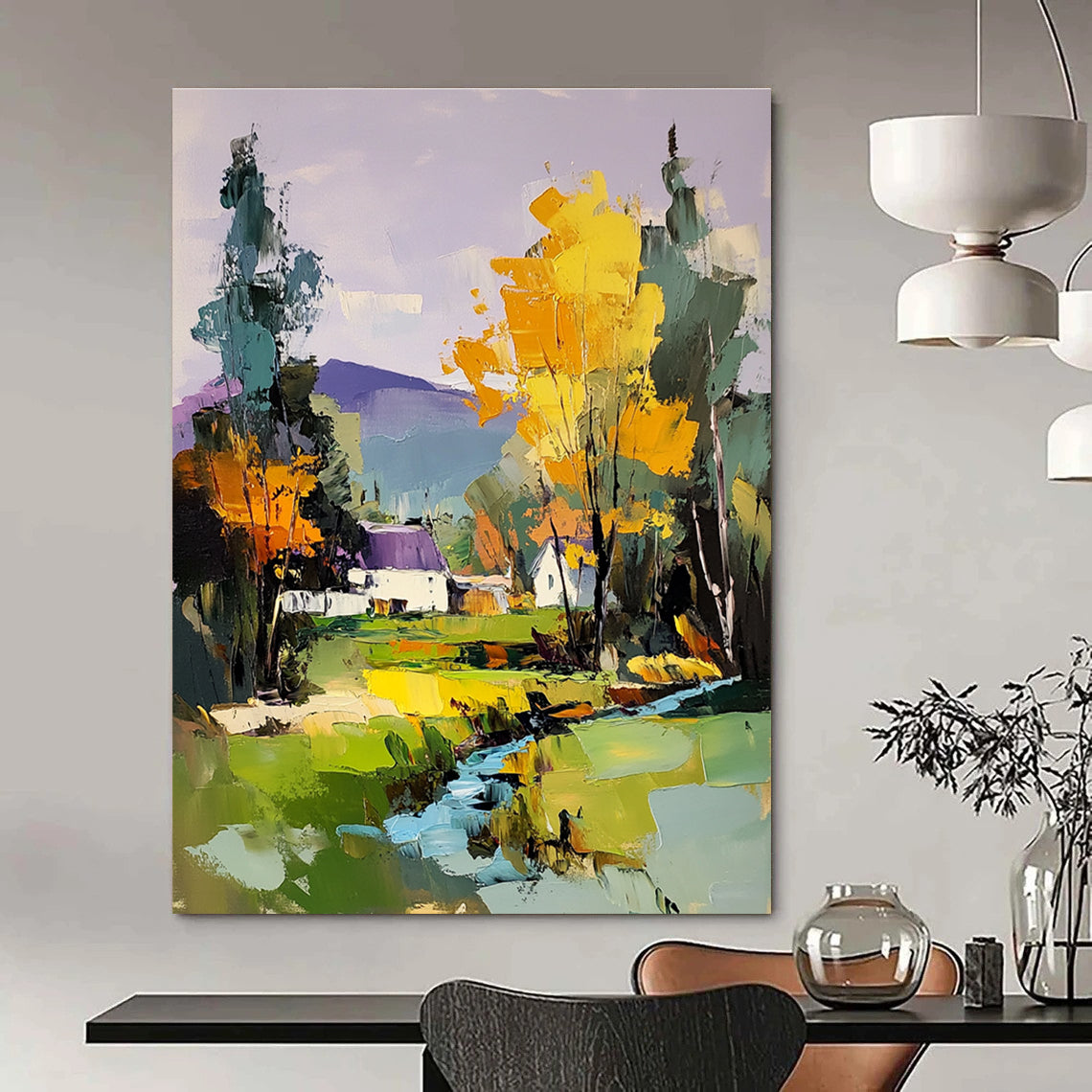 Green - Pink Abstract Shapes Art for Fashion Design Studio & Art - Centric Retail Store STSC1308