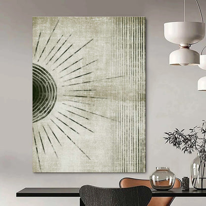 Vintage - Inspired Sunburst Art for Industrial Café & Retro - Chic Bedroom DLZ1371