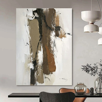 Brown - Beige Abstract Art for Rustic Restaurant & Art - Lover’s Home DLZ0806