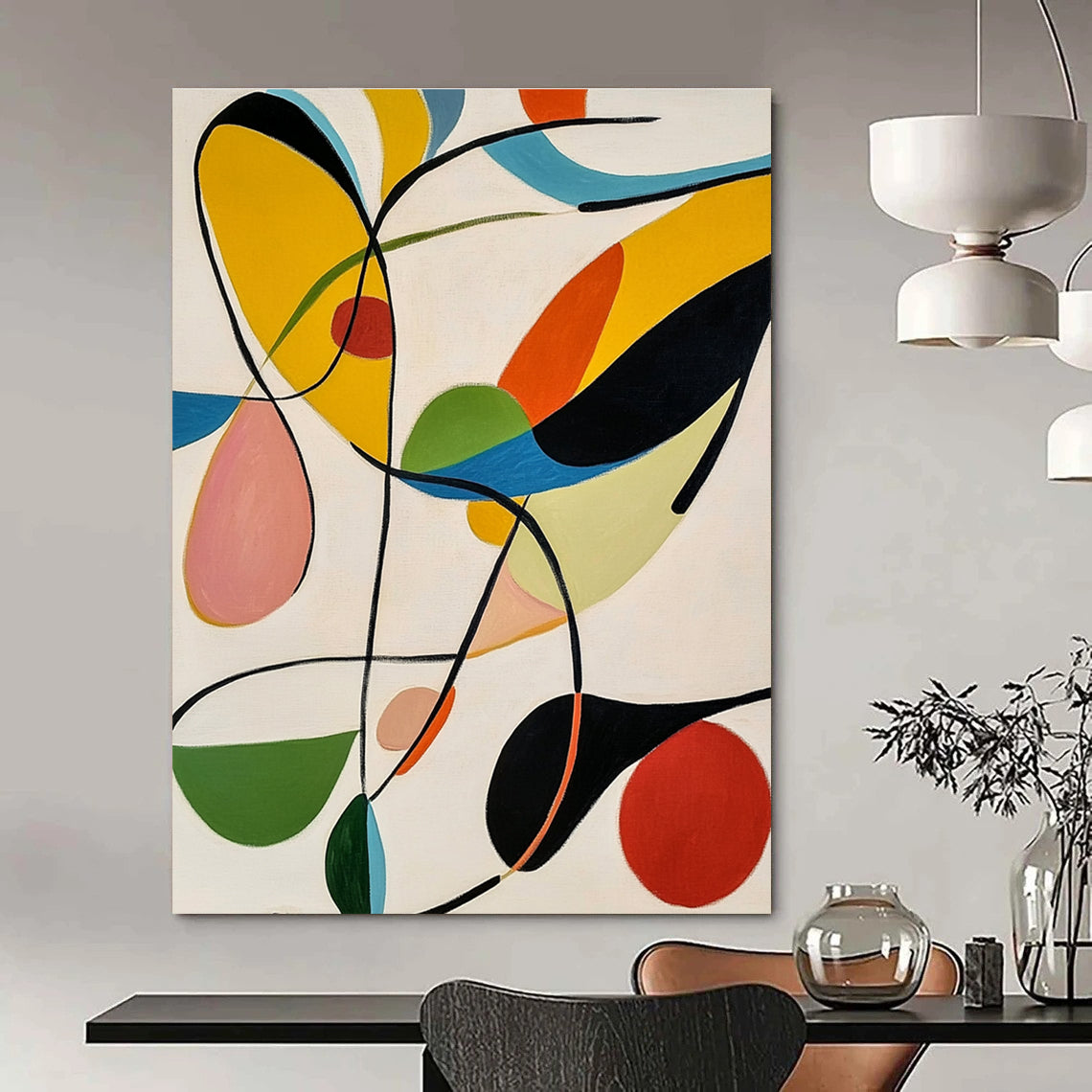 Colorful Abstract Shapes Art for Creative Studio & Playful Kids’ Room STSC1315
