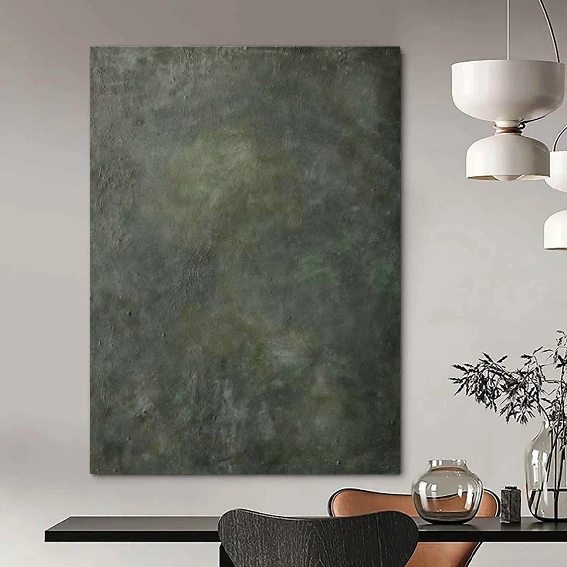 Dark Gray Texture Art for Industrial - Style Café Backdrops DLZ0235