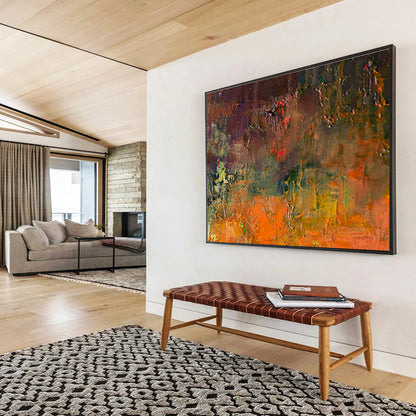 Colorful Hazy Abstract Art for Eclectic Bedroom DLZ2754