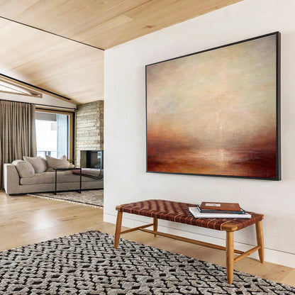 Warm Brown Sea View Art for Desert - Themed Restaurant Private Dining DLZ3159