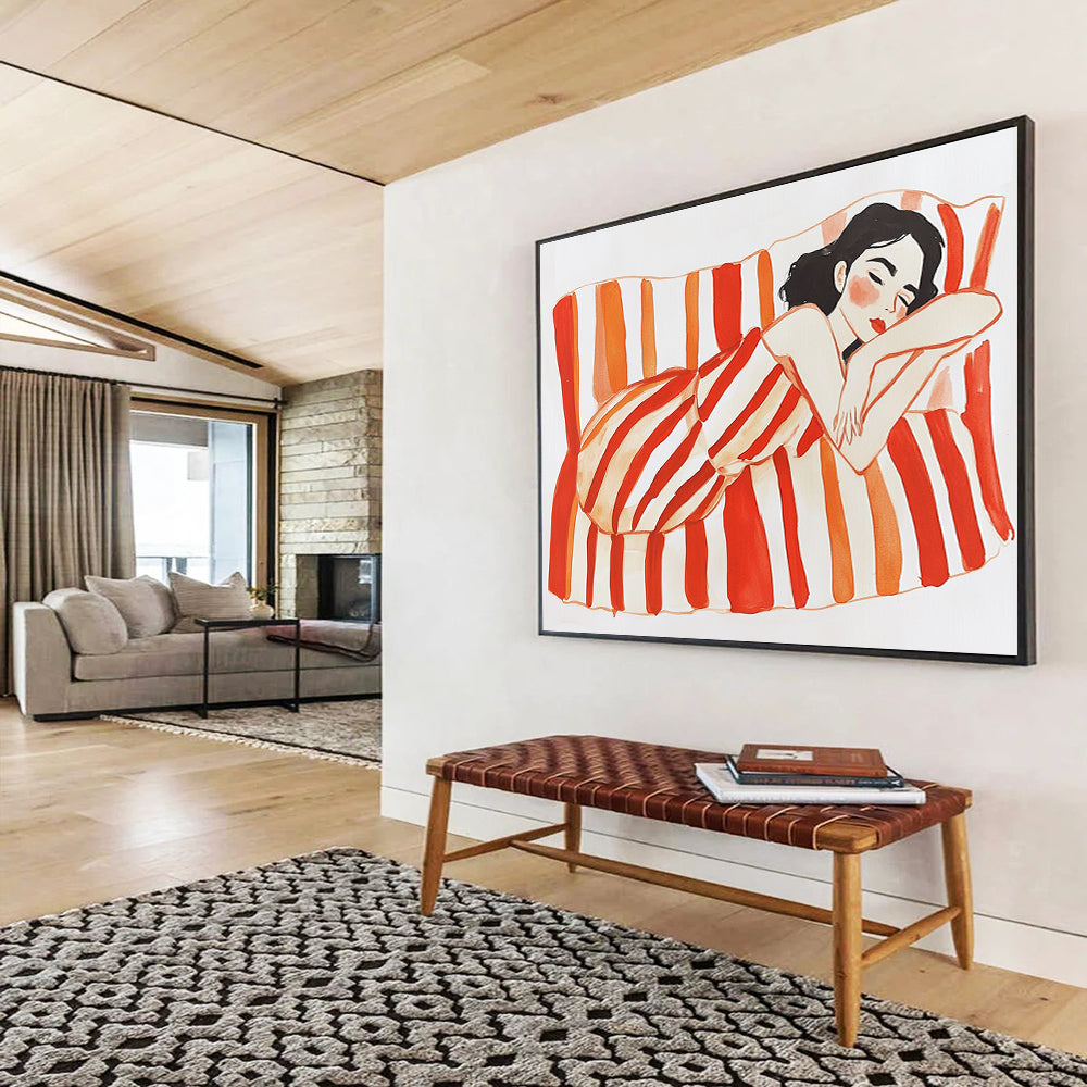 Cozy Figurative Art for Bedroom & Boutique Hotel SC573