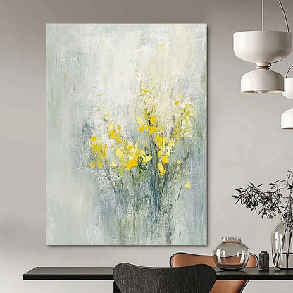 Yellow Flowers Abstract for Cheerful Kitchen & Art - Loving Sunroom STSC185