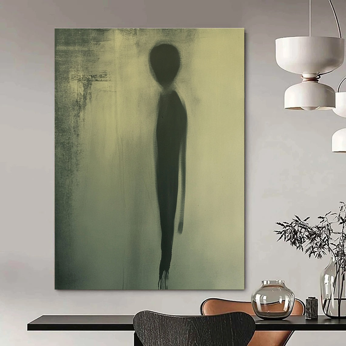 Shadowy Figure Silhouette for Avant - Garde Art Studio & Mysterious Library STSC992