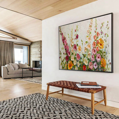 Textured Wildflower Art for Charming Cottage Kitchen DLZ3067