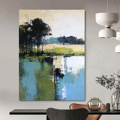 Vibrant Lake Reflection Art for Country Estate & Art - Centric Restaurant STSC098