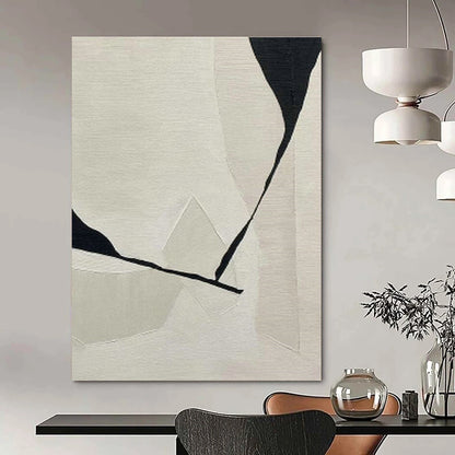 Black - White Geometric Abstract Art for Modern Office Meeting Rooms DLZ0240