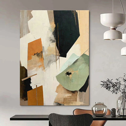 Layered Geometric Abstract Art for Contemporary Gallery & Industrial Loft DLZ1636