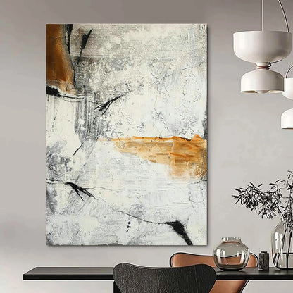 Gray - Orange Abstract Art for Industrial Loft & Contemporary Art Show DLZ2138