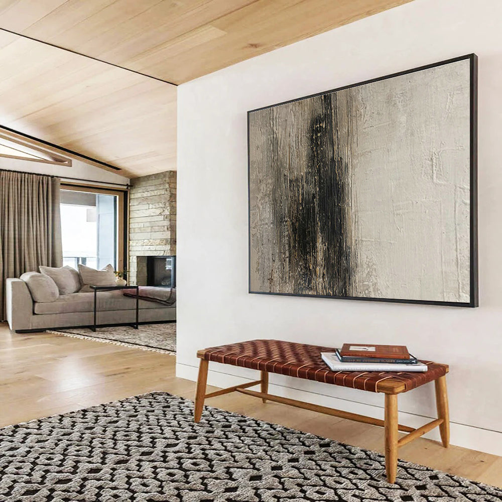 Gray - Black Artistic Abstract for Moody Home Theaters DLZ2470