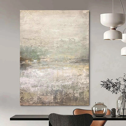 Light Gray Landscape Abstract Art for Minimalist Home Balcony Nooks DLZ0202