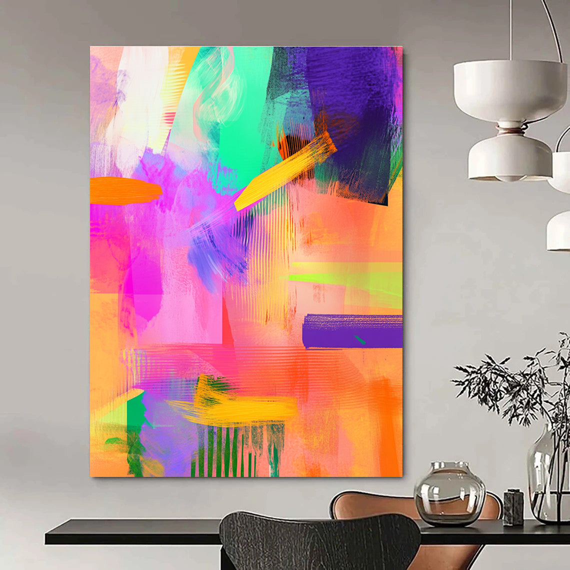 Vibrant Abstract Color Burst for Creative Studio & Modern Café STSC551