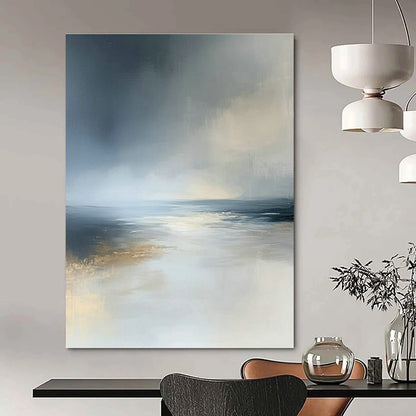 Gray - Blue Seascape Art for Coastal Home & Nautical - Themed Restaurant DLZ1836