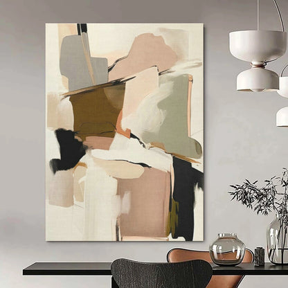 Soft Geometric Abstract Art for Bridal Boutique & Feminine Home Office DLZ1635