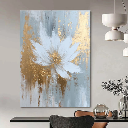 White Flower with Gold Accents for Luxury Bedroom & High - End Spa STSC381
