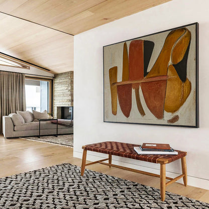 Brown - Black Geometric Abstract Art for Contemporary Art Galleries DLZ2478