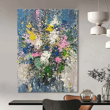 Splatter Flower Bouquet for Bohemian Café & Vibrant Home Dining Room STSC181