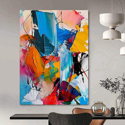 Vivid Abstract Composition Art for Art Gallery Opening & Trendy Corporate Office DLZ1539