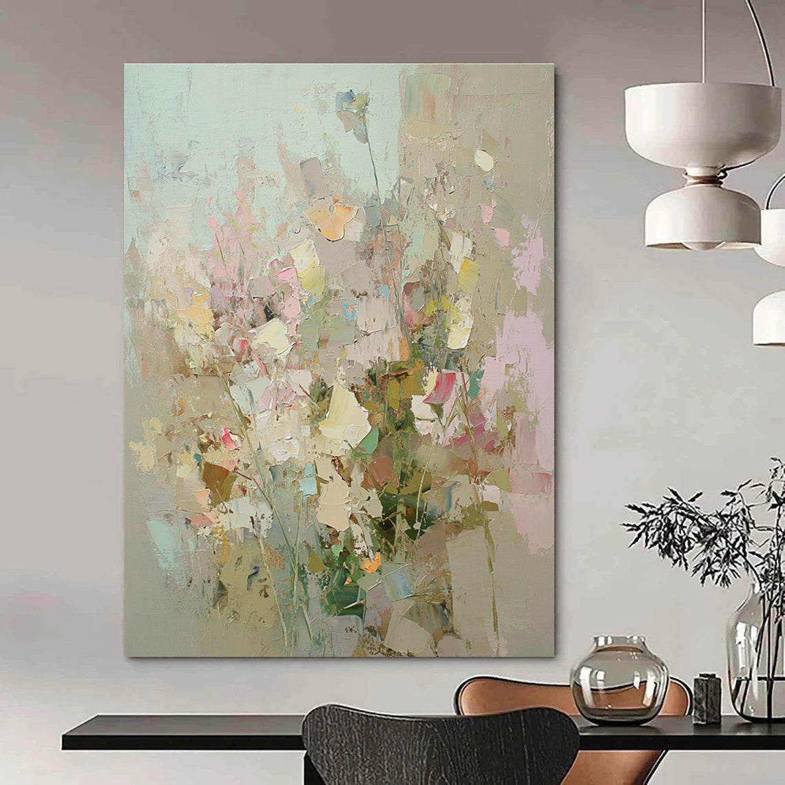 Abstract Flower Bouquet for Feminine - Inspired Bedroom & Floral - Themed Café STSC588