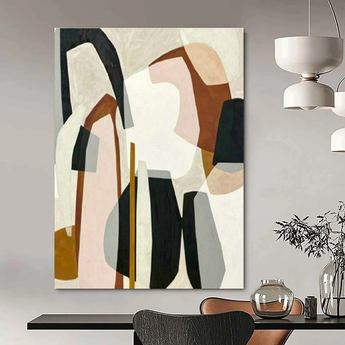 Pastel Geometric Art for Boho - Chic Nursery & Creative Women’s Coworking Space DLZ1515