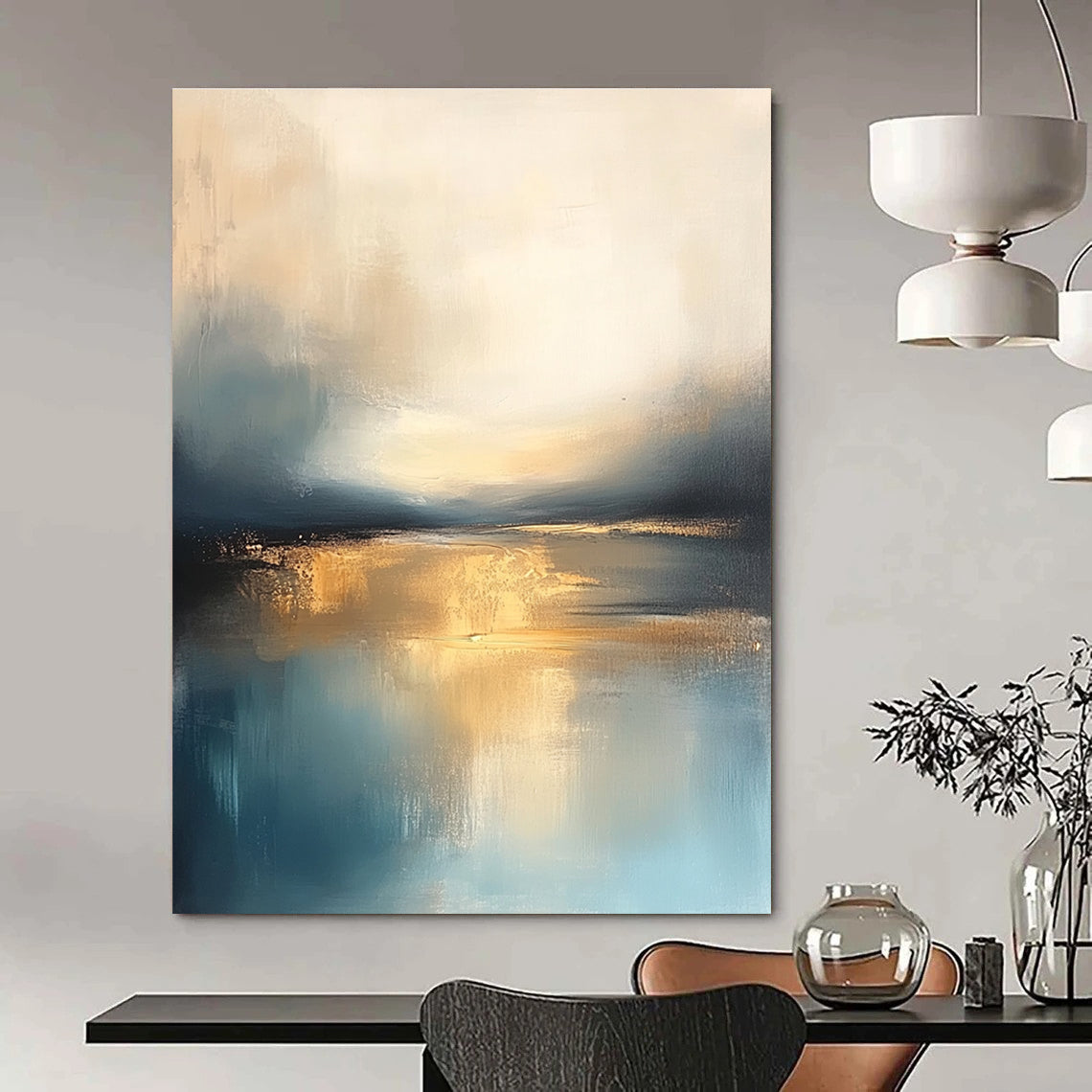 Golden Reflections on Water for Dining Room & Hotel Lobby STSC103