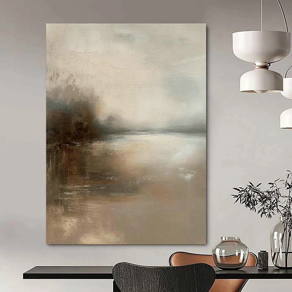 Misty Landscape Art for Cozy Home Bedroom Nightstands DLZ0231