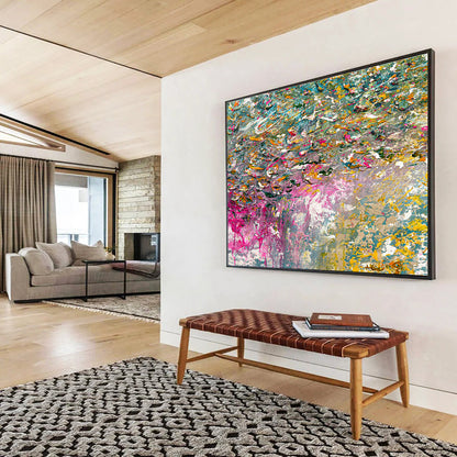 Color - Splashed Floral Art for Creative Studio Collaboration Space Walls DLZ3304