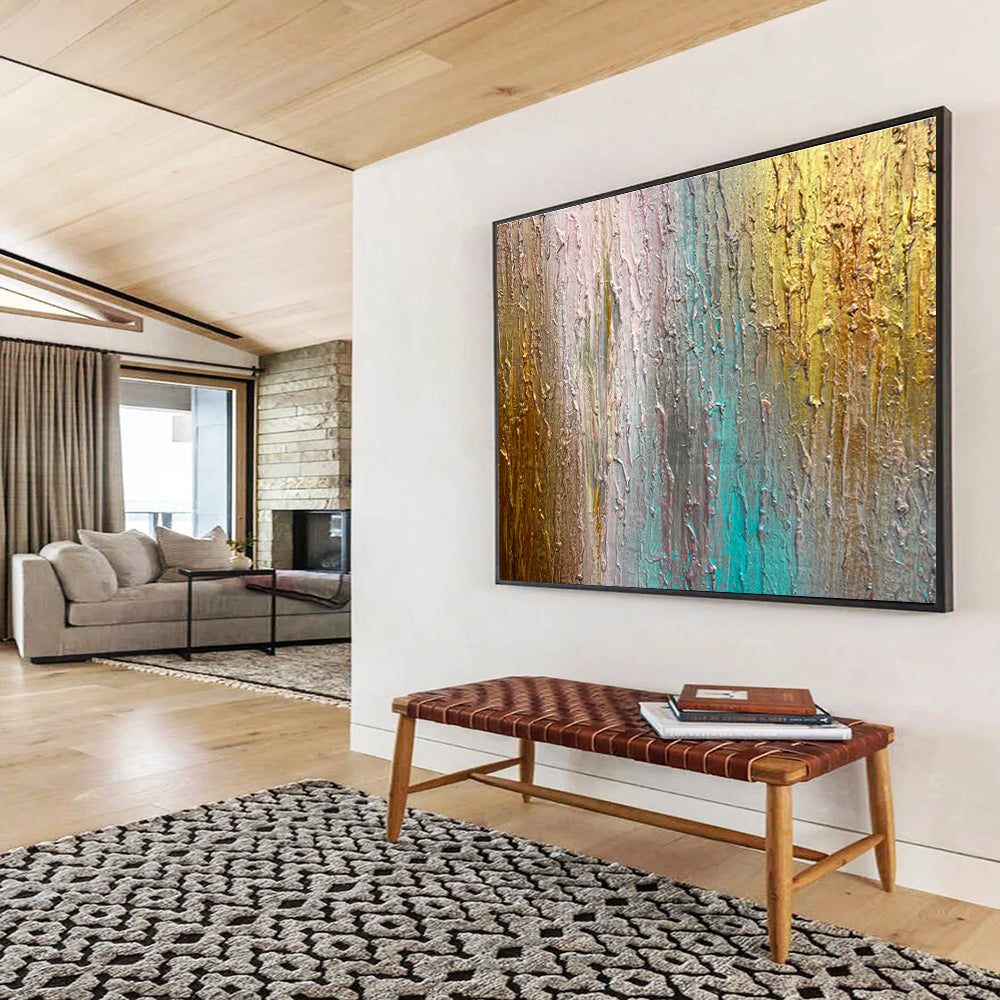 Colorful Textured Art for Creative Studio Collaboration Space Walls DLZ3300