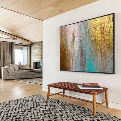 Colorful Textured Art for Creative Studio Collaboration Space Walls DLZ3300