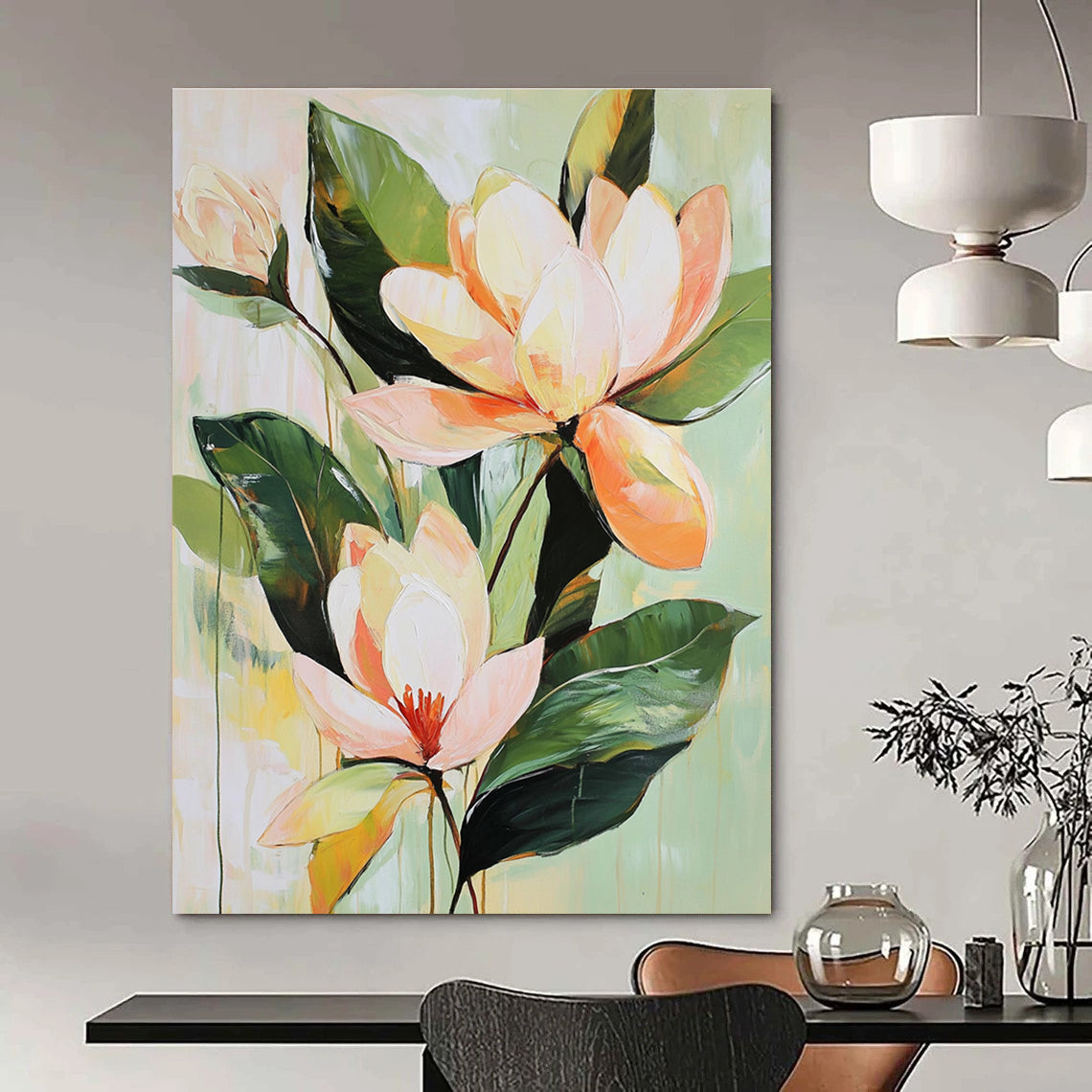 Peach - Colored Flower Blooms for Feminine Bedroom & Charming Café STSC355
