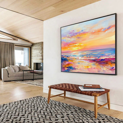 Vivid Ocean Sunset Art for Beach Bar & Art Gallery SC416